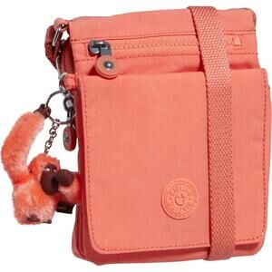 Kipling New Eldorado Small Crossbody Bag Coral New w/ Plush and Tags